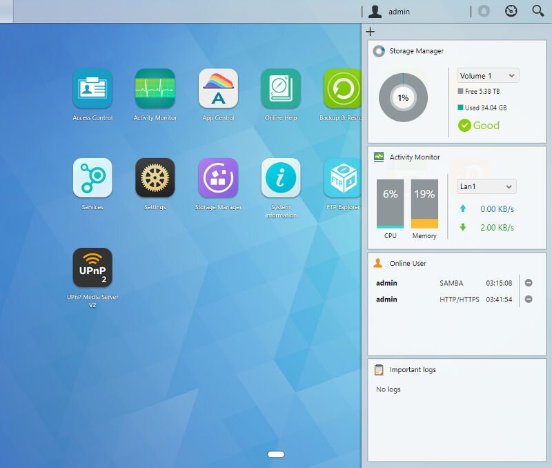 ASUSTOR ADM 3 SS 05 widgets
